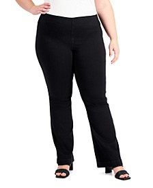 Plus Size Pull-On Flare-Leg Jeans, Created for Macy's