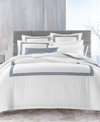 Hotel Collection Luxe Border Duvet Cover Ivory King
