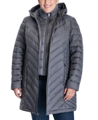 hooded packable puffer coat michael kors