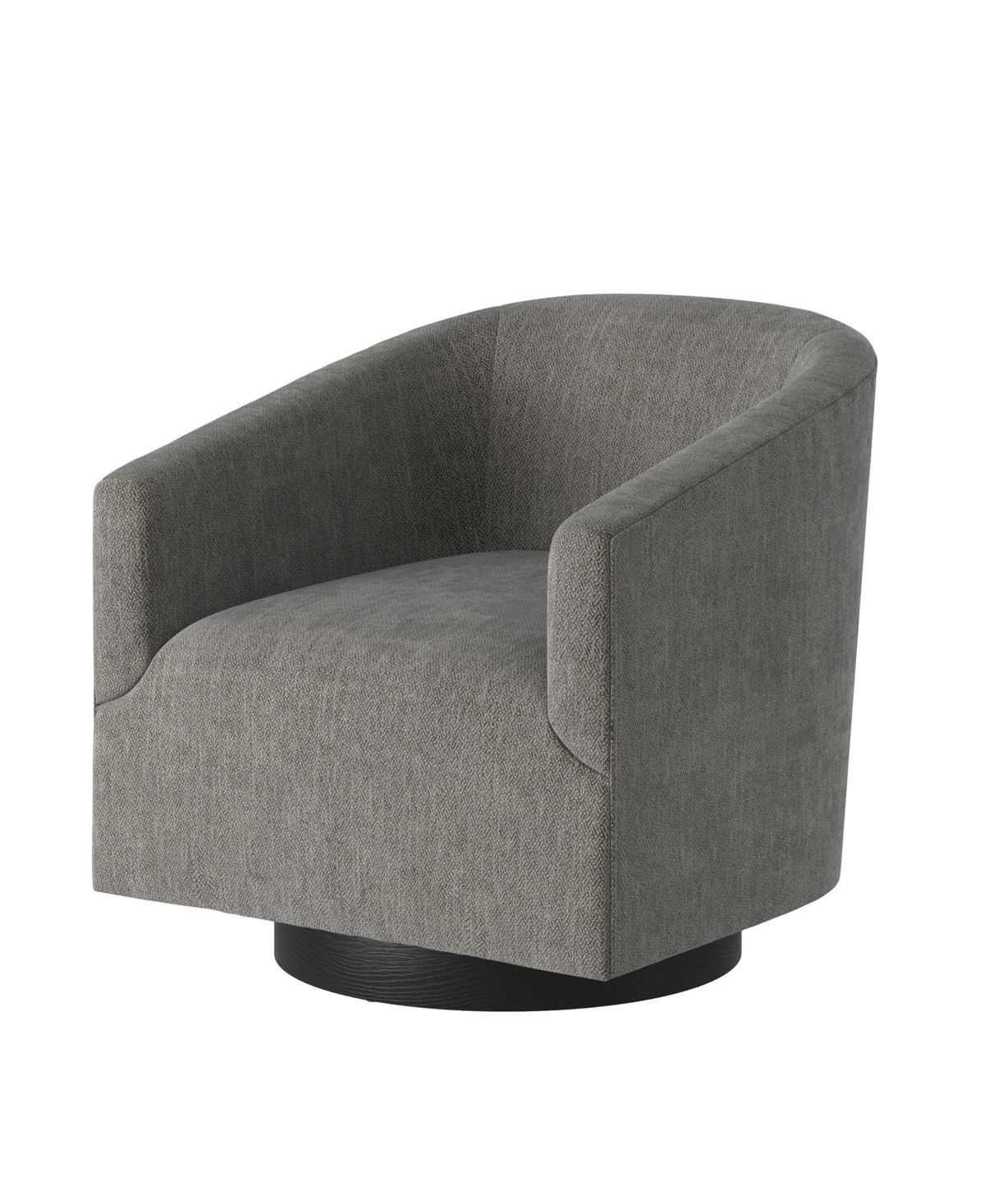 Comfort Pointe Geneva Wood Base Swivel Chair In Light Gray
