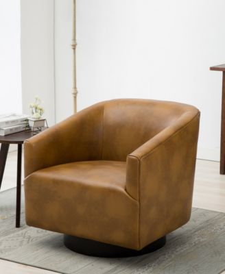 Gaven Wood Base Swivel Chair