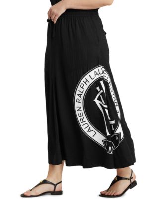 Lauren Ralph Lauren Plus-Size Logo Ripstop Midi Skirt - Macy's