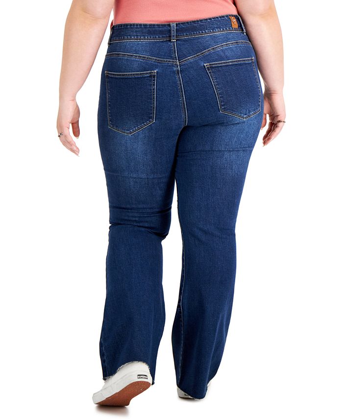 Gogo Jeans Trendy Plus Size Ripped FlareLeg Jeans Macy's