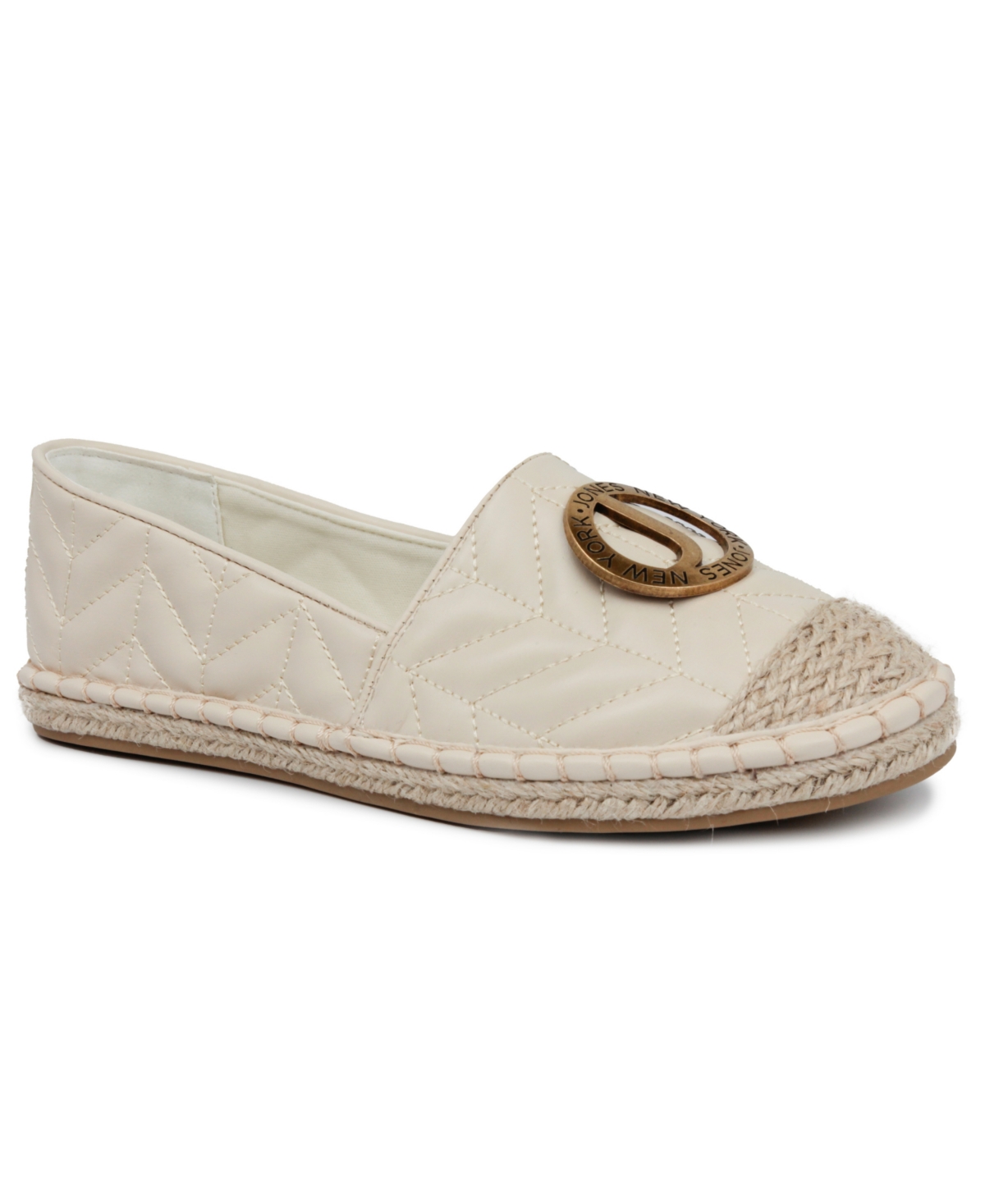 Women's Stana Quilted Espadrille Flat - Off White Polyurethane