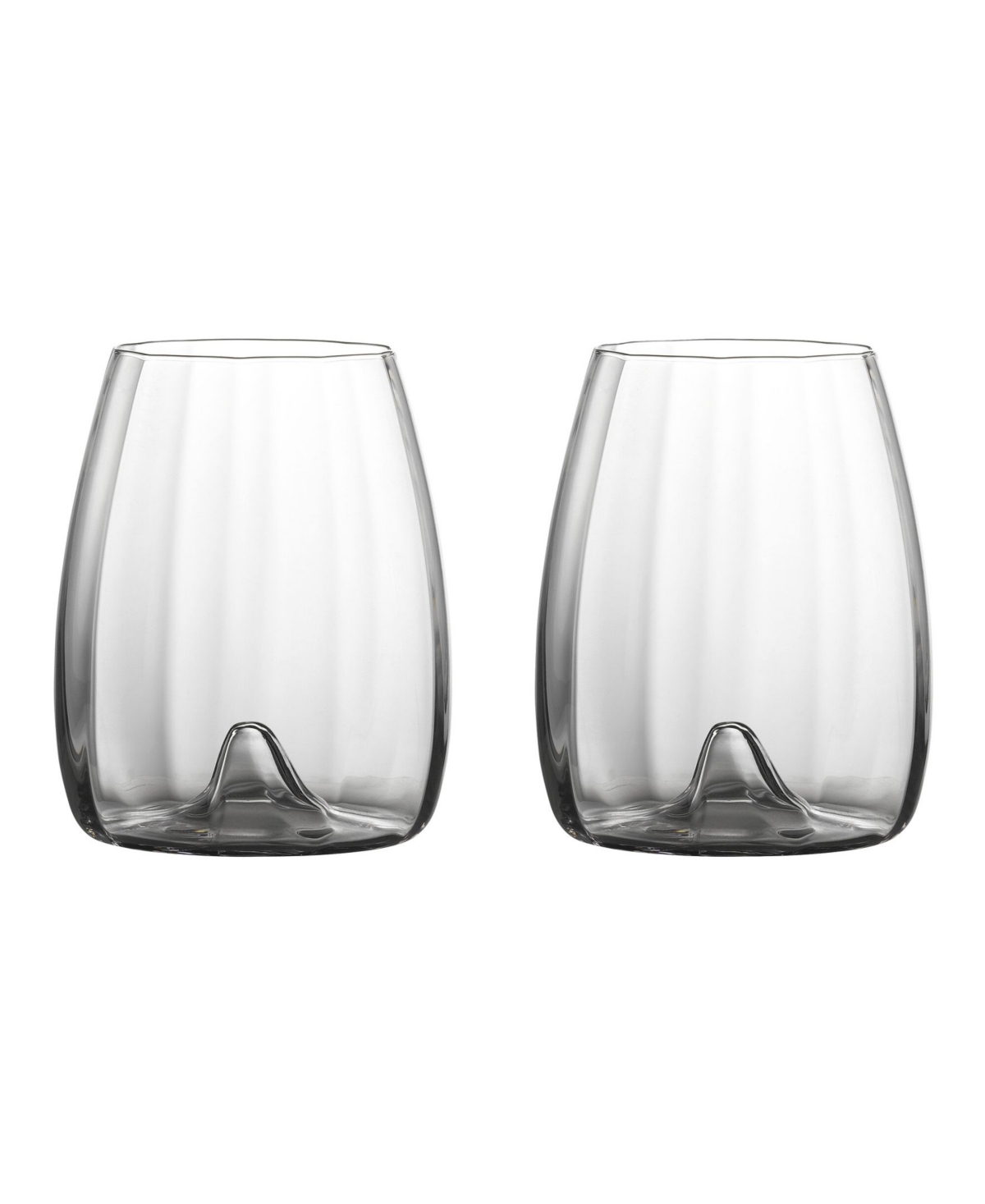 Waterford Elegance Optic Wine Stemless 16.5 Oz, Set Of 2 In Clear