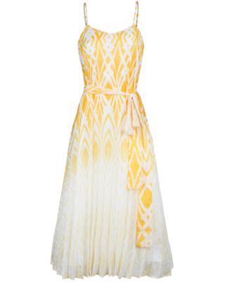RACHEL Rachel Roy Printed Lurex Midi Dress - Macy's