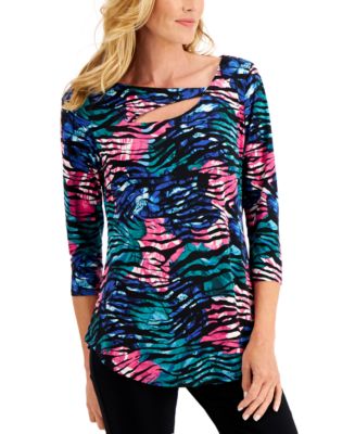 macy's asymmetrical tops