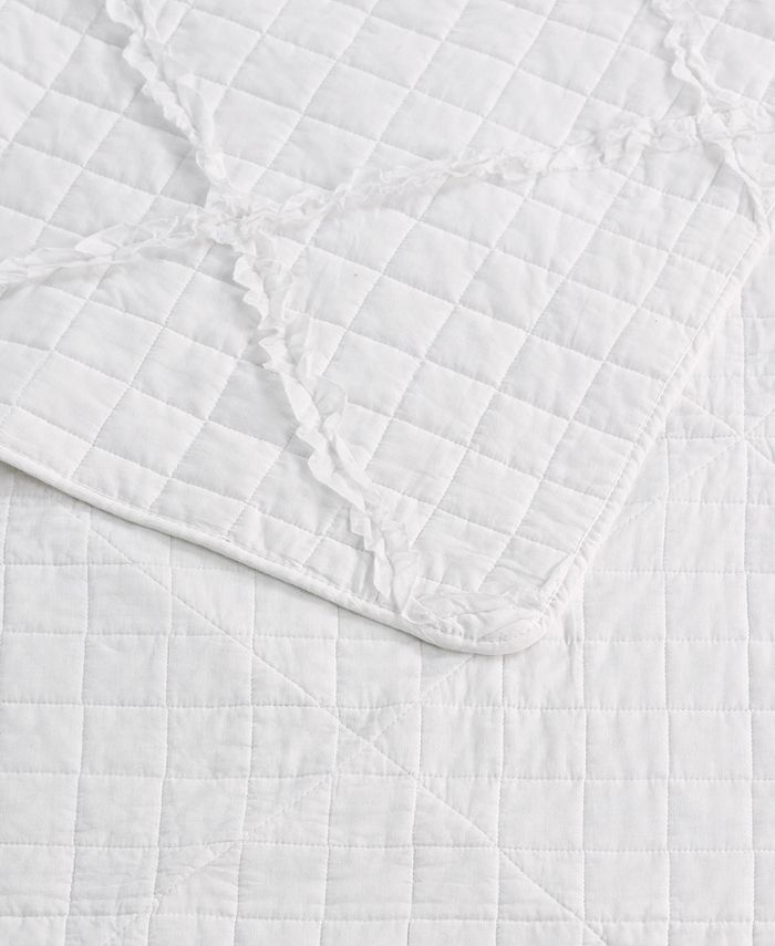 Laura Ashley Maisy White Quilt Set, Full/Queen & Reviews - Quilts ...