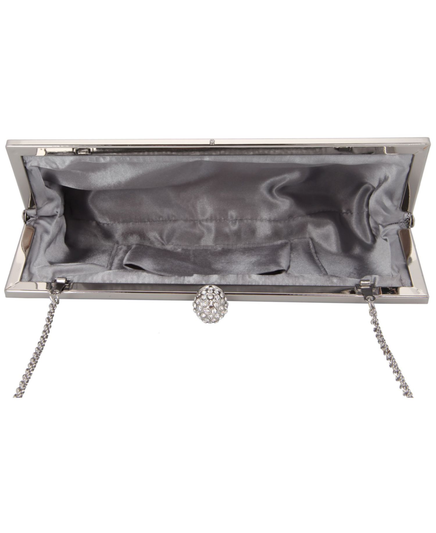 Women's Pleated Metallic Frame Clutch