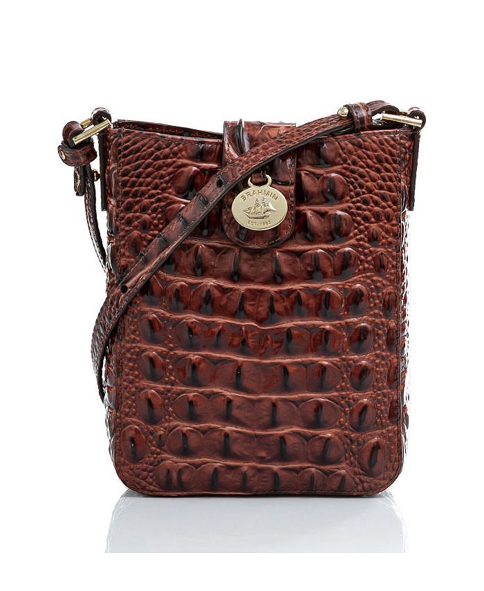 Brahmin, Bags, Brown Brahmin Leather Crocodile Handbag