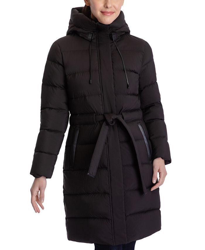Michael Kors Petite Hooded Belted Down Puffer Coat, Created for Macy's &  Reviews - Coats & Jackets - Petites - Macy's