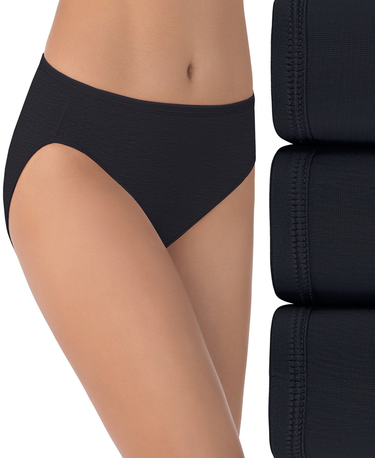 Women's 3-Pk. Vanity Fair Illumination Hi-Cut Brief Underwear 13307 - Rbg Multi (Nude 4)