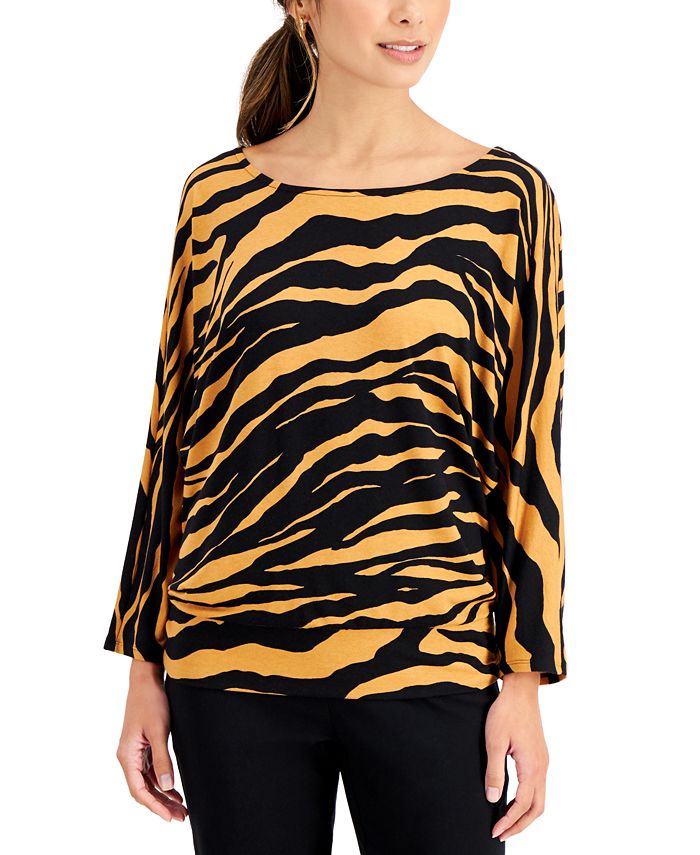 JM Collection Petite ZebraPrint Top, Created for Macy's Macy's