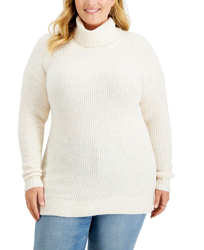 Style & Co Plus Size Cowlneck Tunic Sweater, Created for Macy's