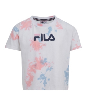 Big Girls Cropped Tie Dye T-shirt