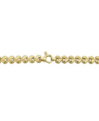 Diamond Heart 17 Heart Link Necklace (5/8 ct. t.w.) in 14k Gold-Plated Sterling Silver