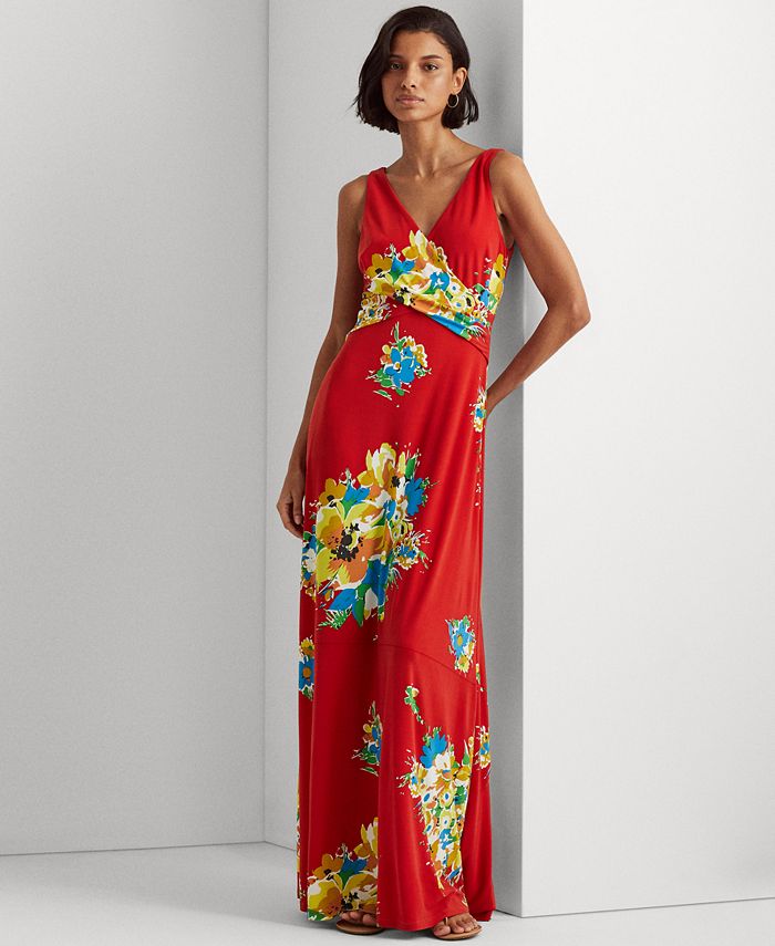 Lauren Ralph Lauren Floral Jersey Sleeveless Dress & Reviews 