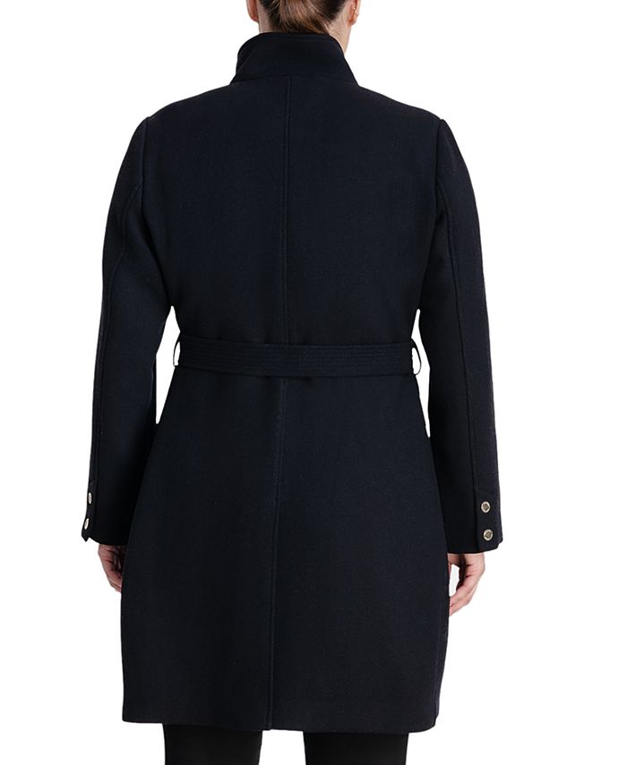 Michael Kors Women's Plus Size Belted Walker Coat, Created for Macy's ...