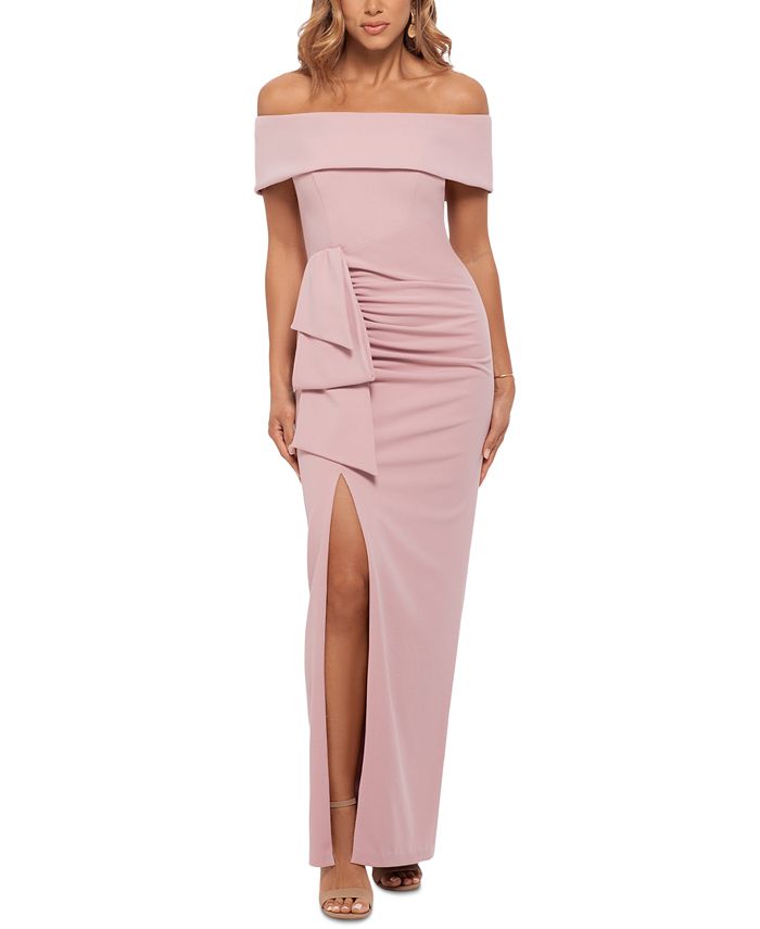 Xscape off the shoulder gown 2025