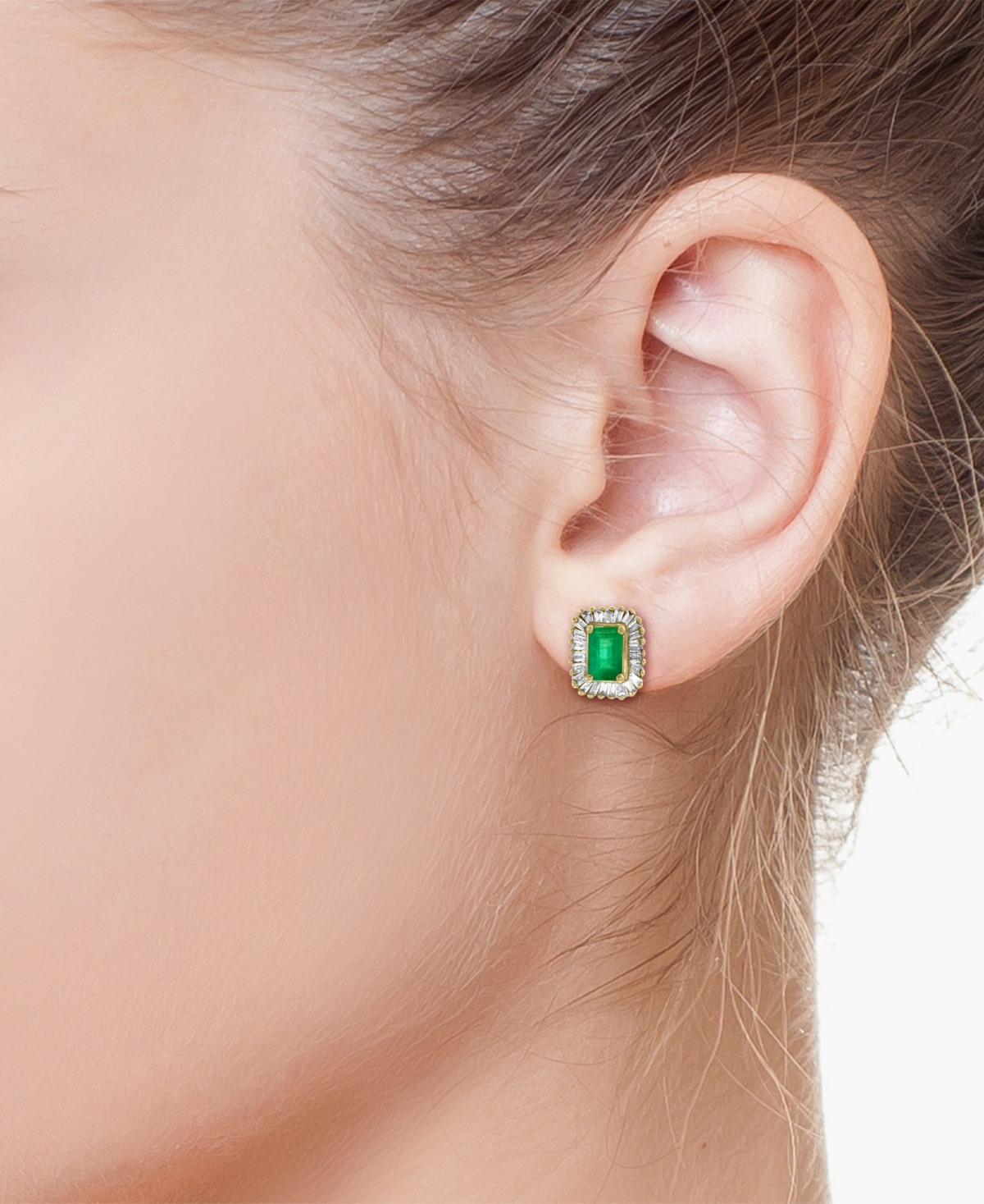 Effy Collection Brasilica By Effy Emerald (1 Ct. T.w.) And Diamond (5/8 Ct. T.w.) In 14k Gold Or 14k White Gold In Emerald,yellow Gold
