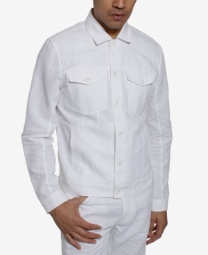Men's Linen Trucker Jacket