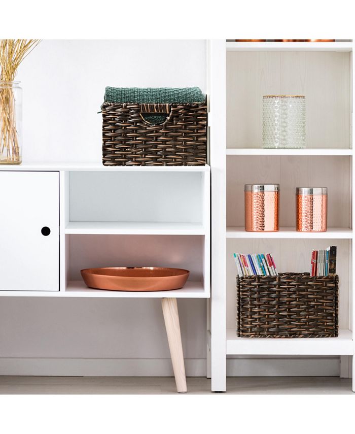 Seville Classics Foldable Handwoven Cube Storage Baskets, Set of 2 Macy's