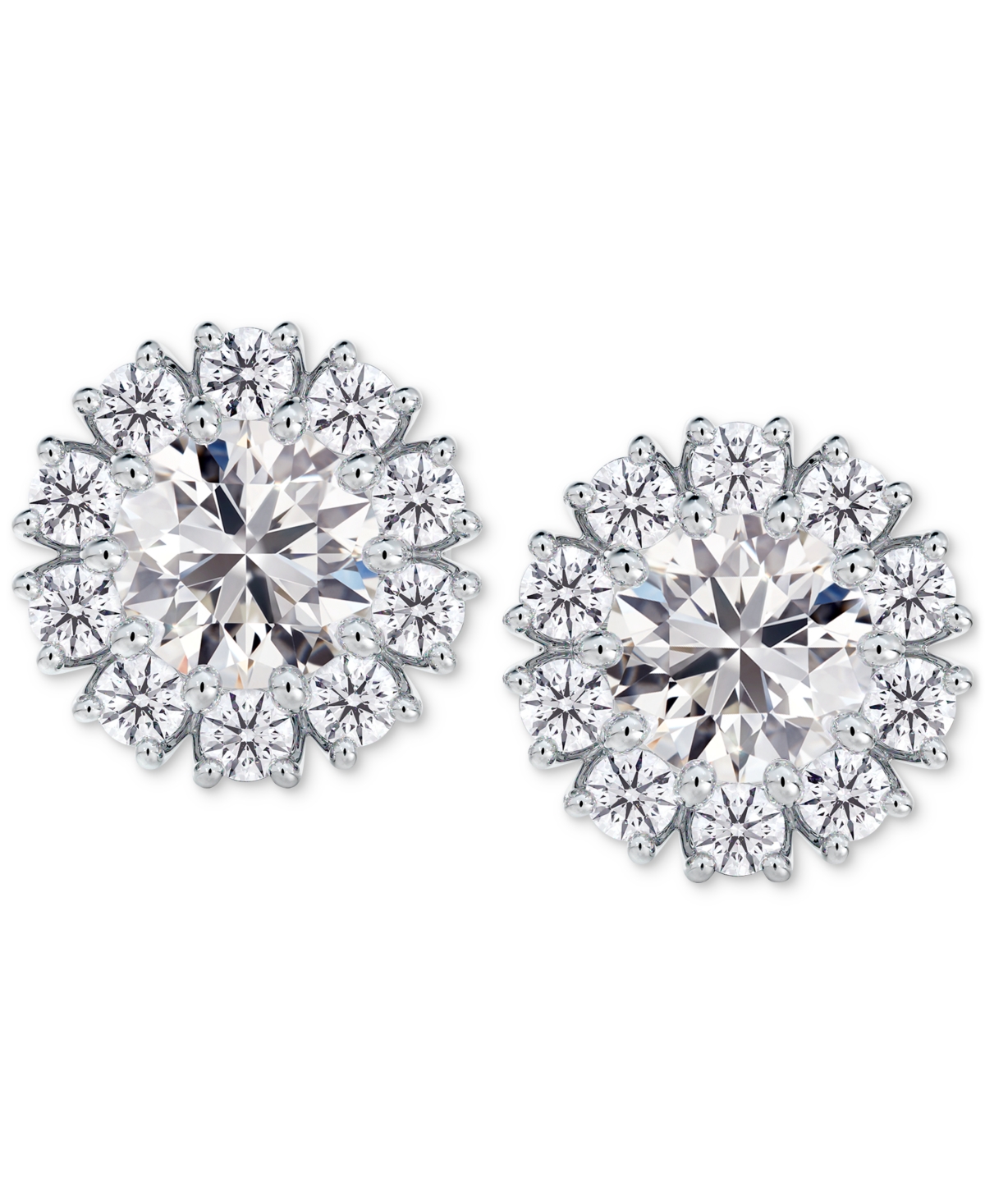 Portfolio by De Beers Forevermark Diamond Halo Stud Earrings (3/4 ct. t.w.) in 14k White Gold - White Gold