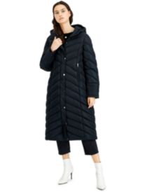 Juniors' Hooded Maxi Coat, Created for Macy's