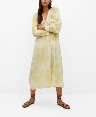 mango shirt cotton dress Mango cotton T-shirt dress in tan