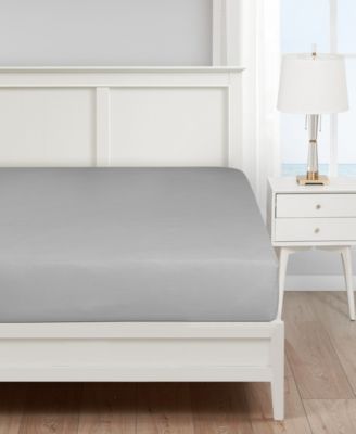 Nautica - Cotton Rich Blend Solid Twin XL Fitted Sheet Blue
