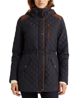 Ralph lauren quilted parka petite on sale