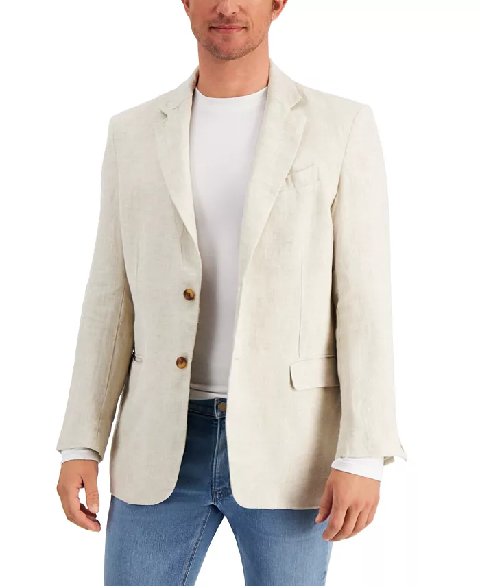 Men's 100% Linen Blazer - thumbnail 6