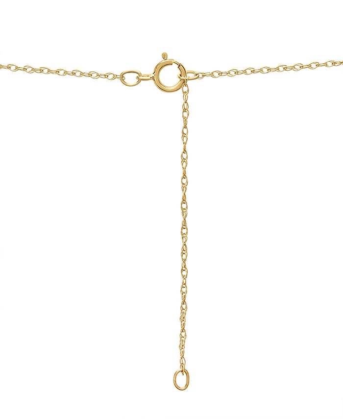 Wrapped - Diamond Circle Pendant Necklace (1/10 ct. t.w.) in 14k Gold, 18" + 2" extender