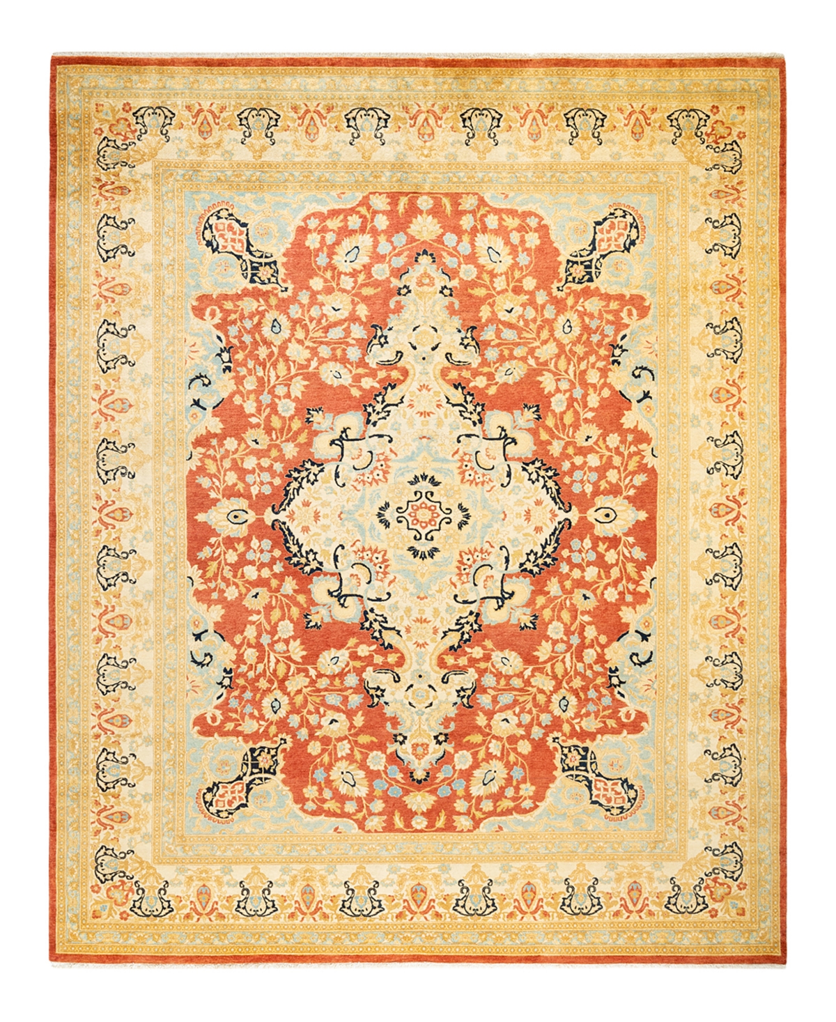 Closeout! Adorn Hand Woven Rugs Mogul M1749 8'1in x 10'3in Area Rug - Orange