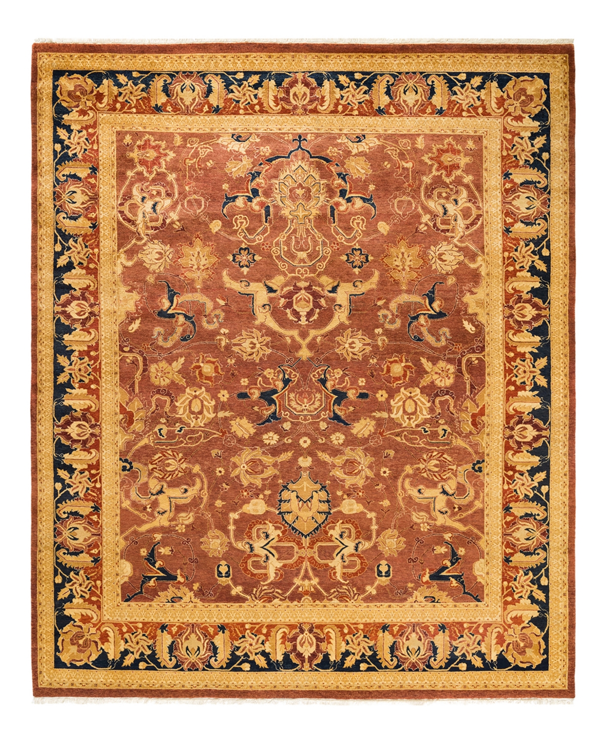 Closeout! Adorn Hand Woven Rugs Mogul M1462 8'1in x 10'2in Area Rug - Orange