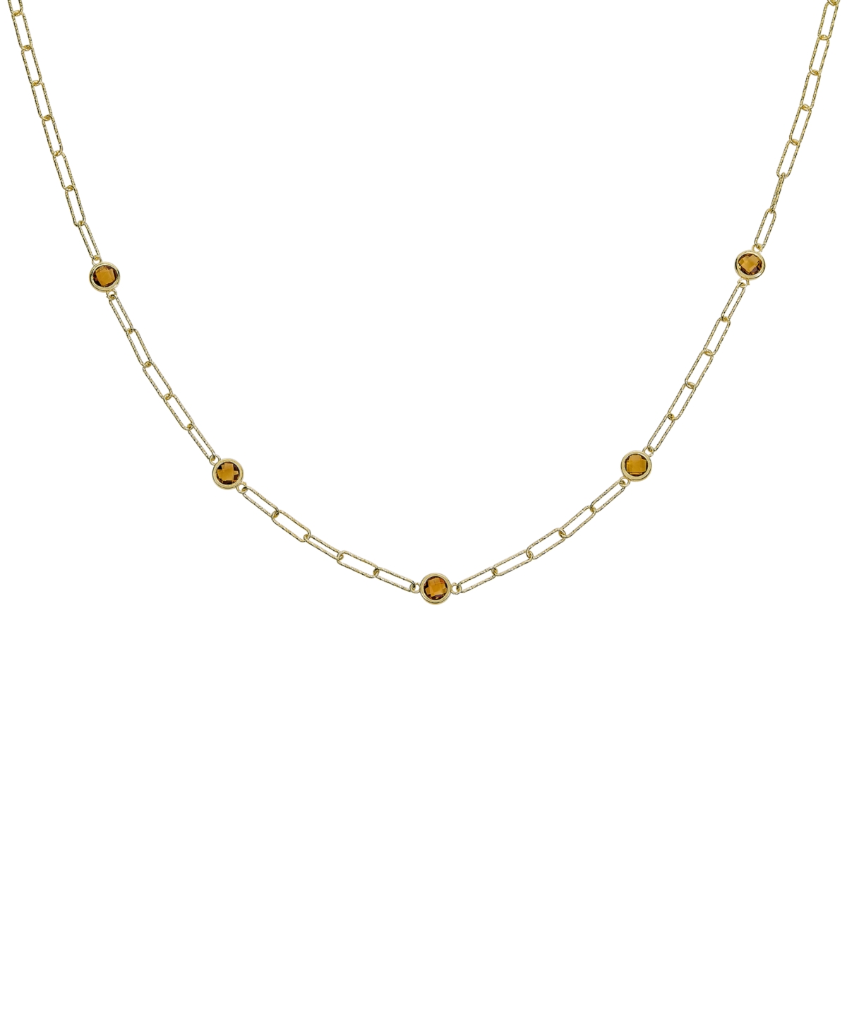 Swiss Blue Topaz Paperclip Link Statement Necklace (4 ct. t.w.) in Sterling Silver (Also in Amethyst & - Citrine