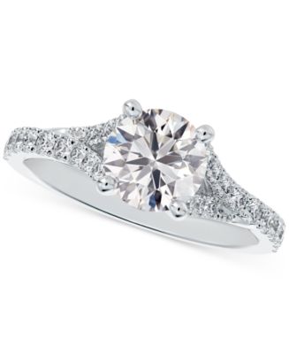 De Beers Forevermark Diamond Split Shank Engagement Ring (5/8