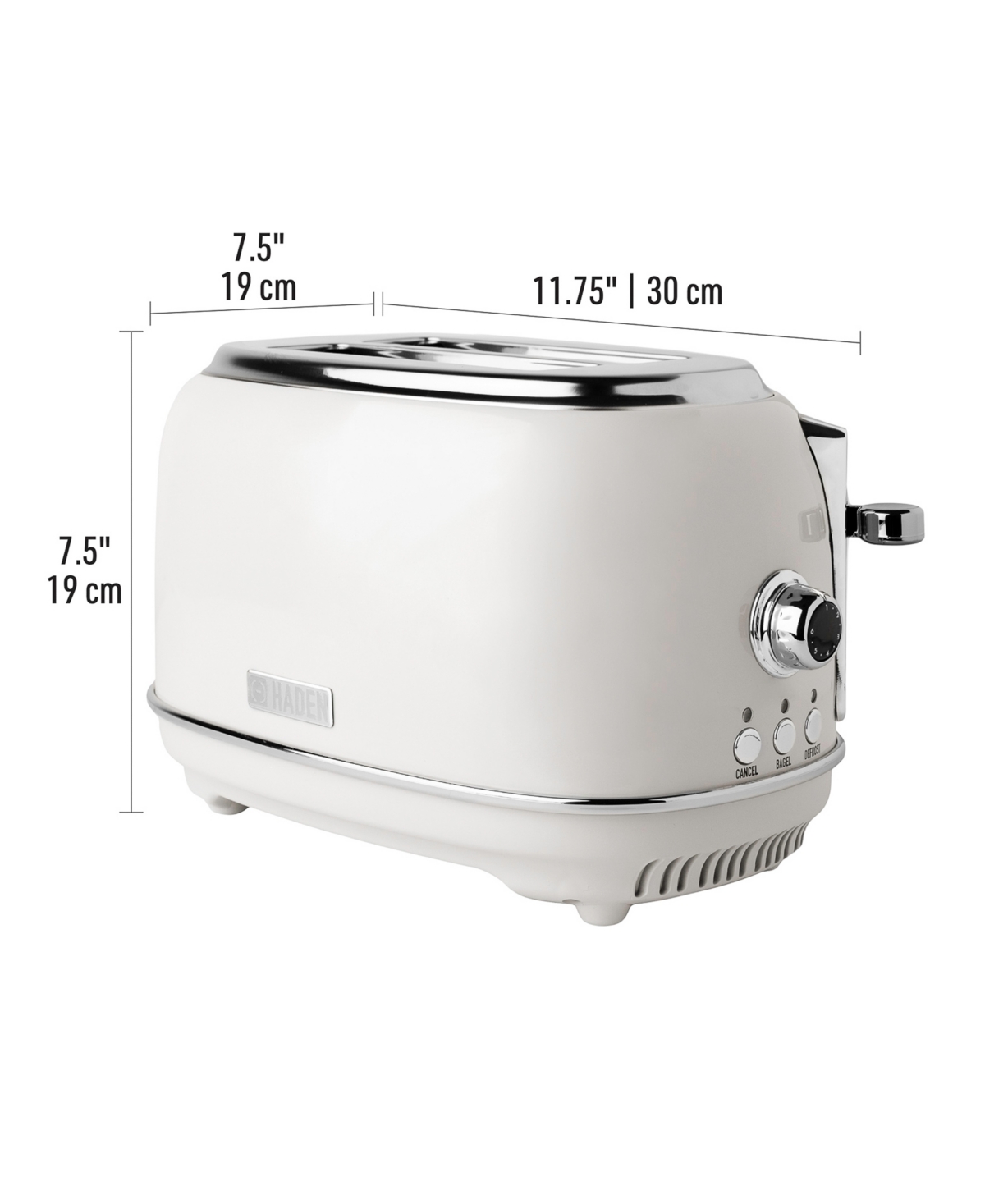 Haden Heritage 2-slice Wide Slot Toaster In White