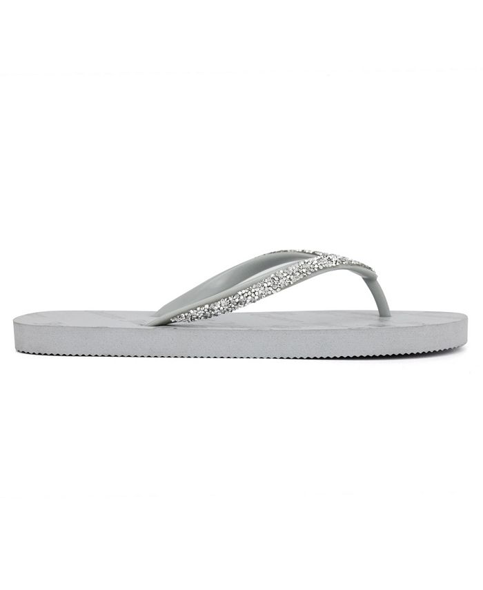Juicy Couture Women's Shimmery Thong Flip Flop Sandals Macy's