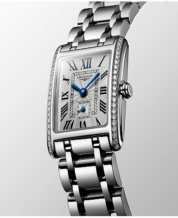 Longines - Women's Swiss DolceVita Diamond (3/8 ct. t.w.) Stainless Steel Bracelet Watch 21x32mm L52550716