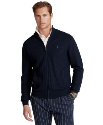 ralph lauren cotton mesh quarter zip