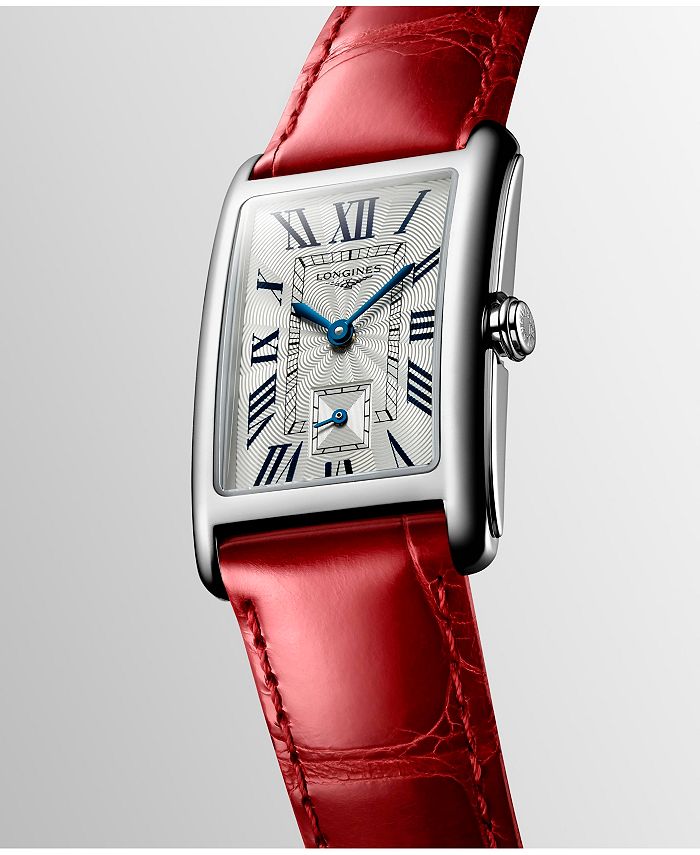 Longines Women's Swiss Longines DolceVita Red Leather Strap Watch