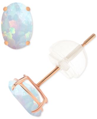 Lab-Created Opal Stud Earrings (3/8 ct. t.w.) in Sterling Silver