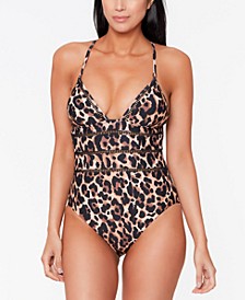 Leopard X-Back One-Piece Swimsuit, Created for Macy's