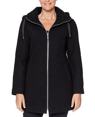 Vince Camuto Women's Fleece-Lined Hooded Coat - Macy's