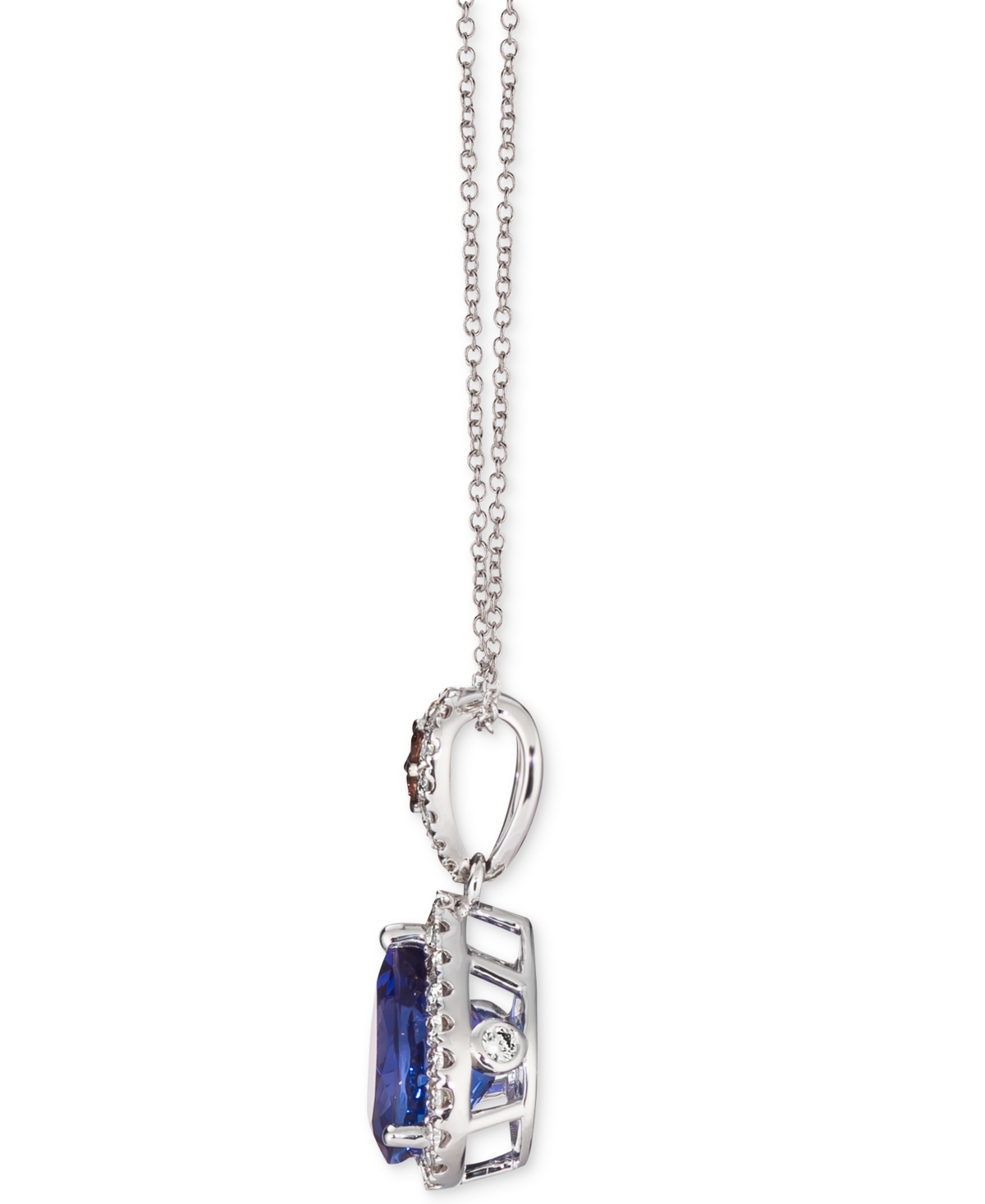 Le Vian(2 ct. t.w.) & Diamond (3/8 ct. t.w.) Pendant Necklace in 14k White Gold - Blueberry Tanzanite