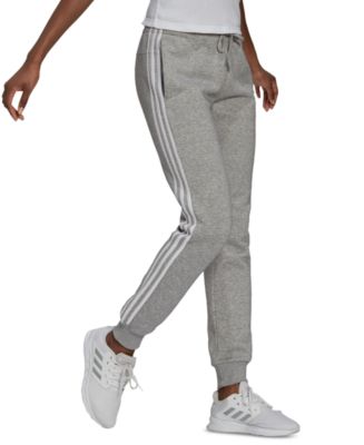 women's cotton fleece 3 stripe jogger