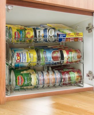 3 Tier Metal Can Organizer: Efficiently Store & Display up to 36 Standard Cans, Maximizing Vertical Space in Your Pantry