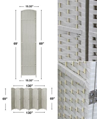 8-Panel Room Divider Privacy Screen