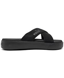 Women's Suede Platform Slide Sandals from Finish Line